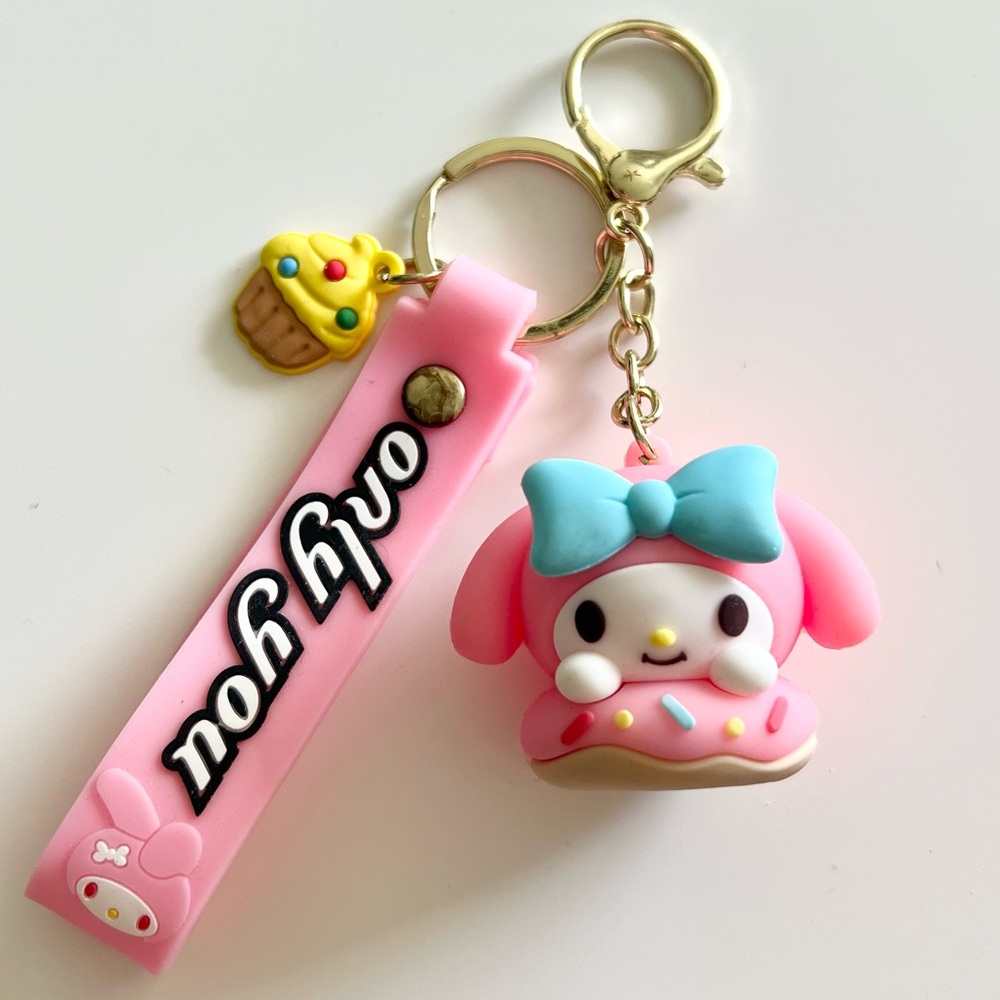 Sanrio My Melody Only You Pink Donut Series 3D Silicone Figure Kawaii Keychain